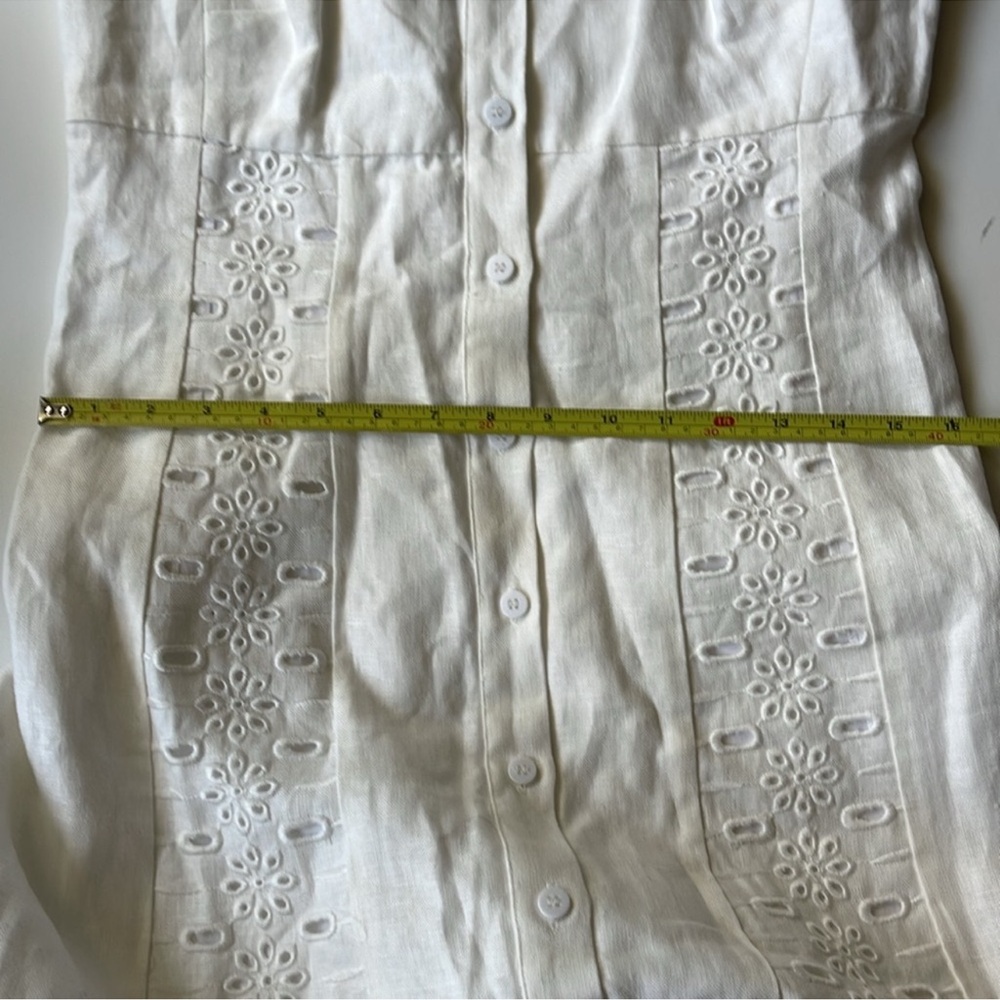 Reiss Cream Eyelet Midi Dress - Picture 11 of 12